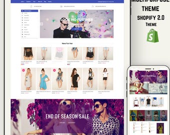 Tema Shopify de comércio eletrônico multiconceito moderno | Modelo de design de material responsivo para moda, joias, acessórios e móveis