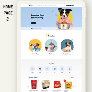 WordPress-tema för djuraffär, WooCommerce-mall för djuraffär, Elementor Pro-webbdesign för djurvård, webbplatsmall för hundtrimning och veterinärklinik bild 3