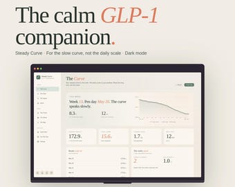 GLP-1 Tracker Digital Planner | Semaglutide & Tirzepatide Weight Loss Journey | Injection Site Map, Side Effects Log, Doctor Report