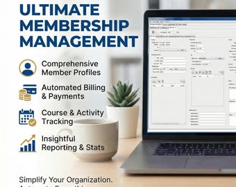 Software de gestión de membresías para clubes, asociaciones y gimnasios / Facturación automatizada, programación de cursos y base de datos de miembros