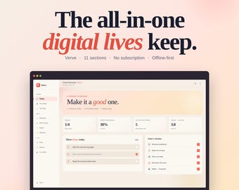 Digital Life Planner 2026, All in One Habit Tracker Budget Journal Goals Mood Planner, Interactive Browser Planner, Instant Download