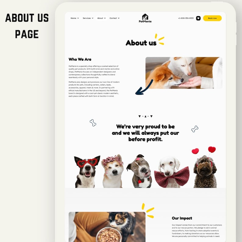 WordPress-tema för djuraffär, WooCommerce-mall för djuraffär, Elementor Pro-webbdesign för djurvård, webbplatsmall för hundtrimning och veterinärklinik bild 11