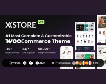 XStore v9.5 – Premium WordPress WooCommerce Theme with 140+ Demos, Elementor Support, Fast Loading & Multilingual Features