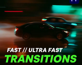 Paquete de transiciones de Premiere Pro: más de 100 transiciones de video fluidas / Ajustes preestablecidos ultrarrápidos de arrastrar y soltar / Ajuste de tamaño automático / Plantilla de edición compatible con 4K