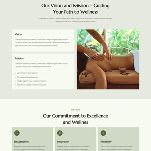 May include: Website homepage for Selina Spa & Wellness, showcasing team members, mission statements, and wellness services. Features images of spa treatments and an invitation to start a wellness journey.