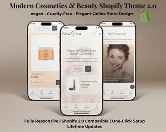Modern Cosmetics Shopify Theme | Beauty, Skincare & Makeup Store Design | Responsive eCommerce Template,