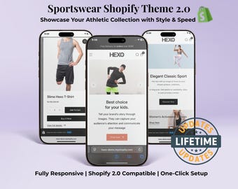 Sportswear Shopify Theme 2.0 | Activewear & Gym Store Template | Modern Responsive Design And Lifetime updates
