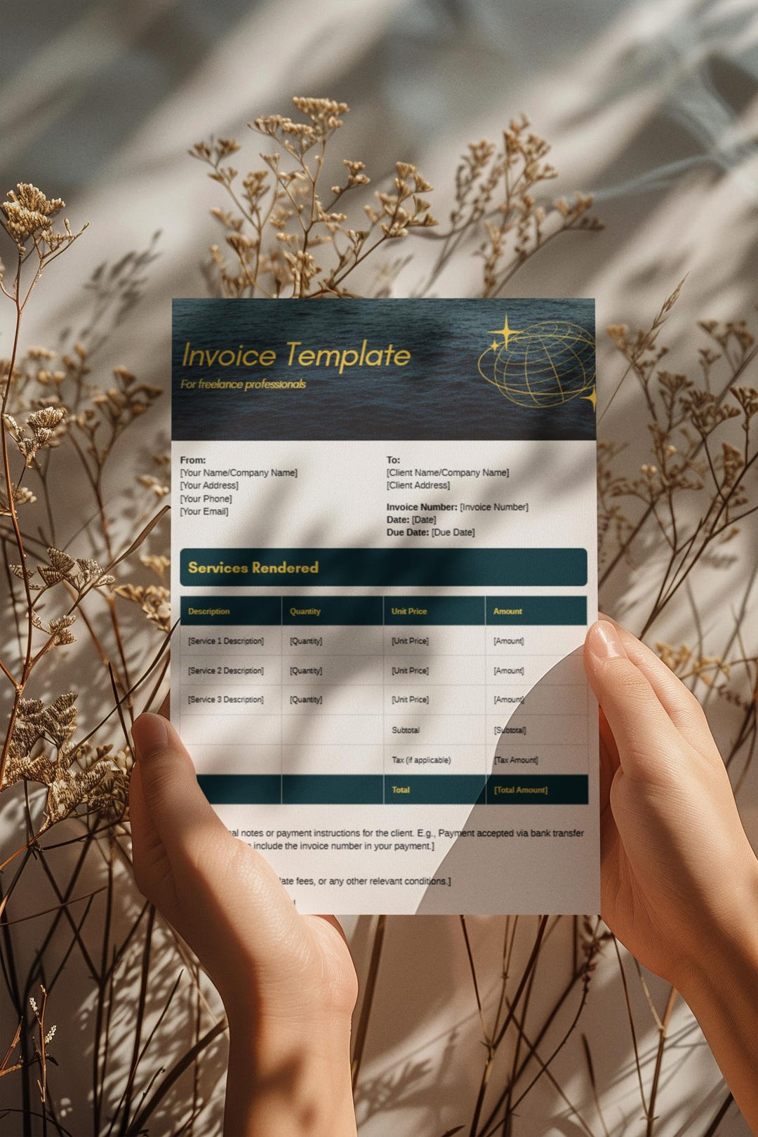 Editable Canva Invoice Template: Professional Business Billing for ...