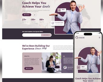 WordPress Coaching & Beratung Elementor Template Kit – Modernes Website-Design für Life Coach, Business Coach, Mentor und Online-Schulungen