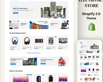 Tema responsivo de Shopify para electrónica / Tienda de gadgets digitales, juegos y tecnología, electrodomésticos, realidad virtual y dispositivos inteligentes / Shopify 2.0