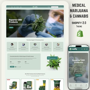Cannabis Website Templates - Etsy