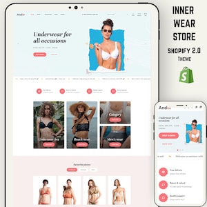 May include: A website design for an inner wear store, showcasing various lingerie styles. The main banner features a woman in a white bikini. The site includes categories like underwear bras, beachwear, and men's wear.