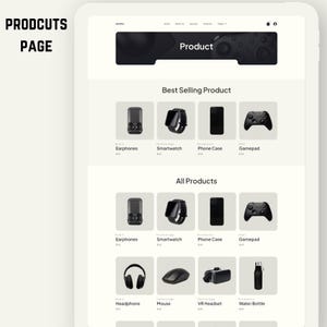 Kit de plantillas Elementor para tiendas de electrónica y comercio electrónico en WordPress, diseños para tiendas de tecnología, páginas web para tiendas de gadgets, plantillas web, diseño de sitios web imagen 3