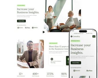 Kit de plantillas Elementor de WordPress para consultoría empresarial / Diseño de sitios web corporativos, financieros y de agencias / Adaptable y editable