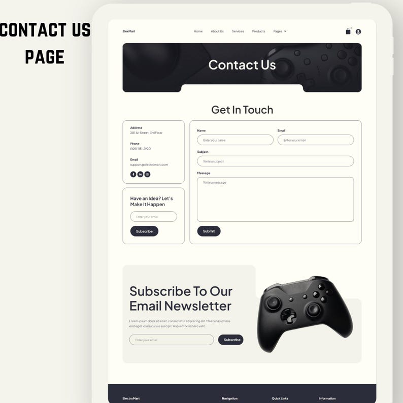 Kit de plantillas Elementor para tiendas de electrónica y comercio electrónico en WordPress, diseños para tiendas de tecnología, páginas web para tiendas de gadgets, plantillas web, diseño de sitios web imagen 5