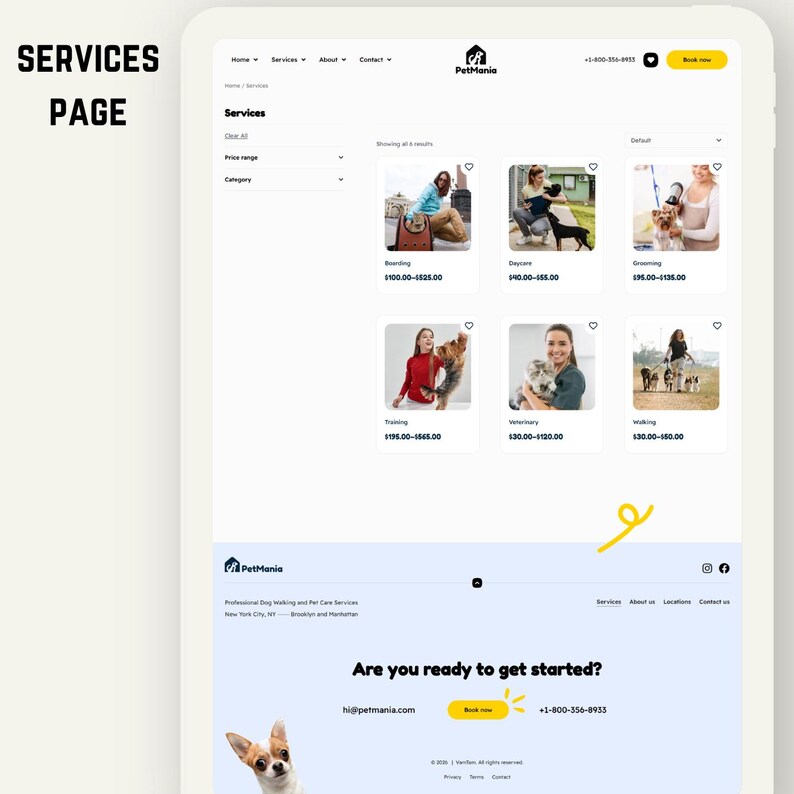 WordPress-tema för djuraffär, WooCommerce-mall för djuraffär, Elementor Pro-webbdesign för djurvård, webbplatsmall för hundtrimning och veterinärklinik bild 7