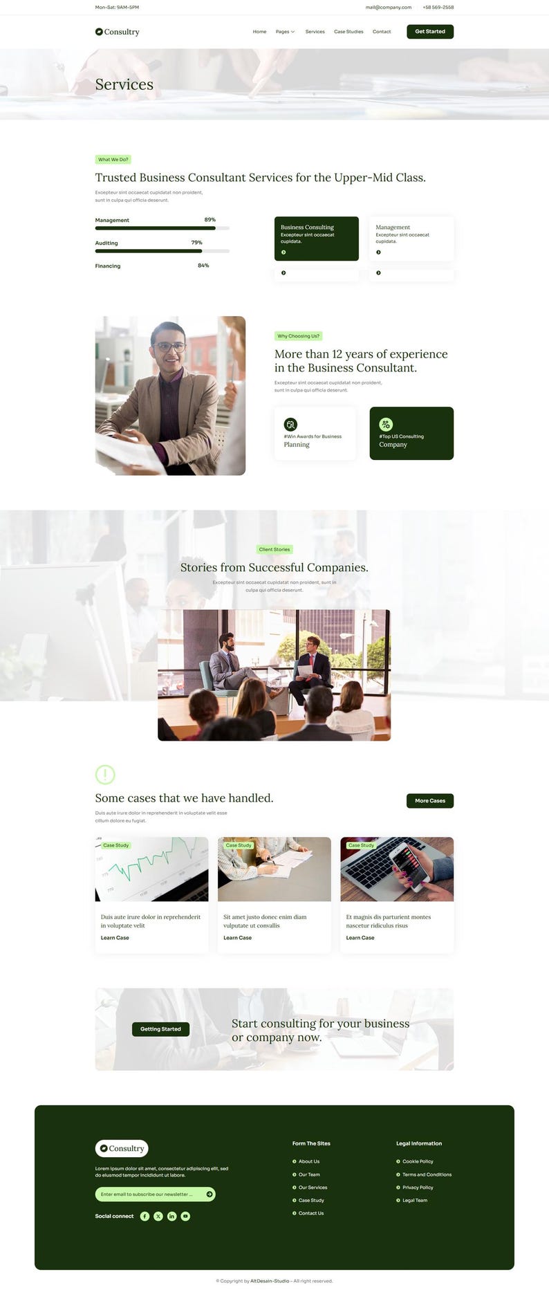 WordPress Elementor-mallpaket för företagsrådgivning | Webbdesign för företag, finans och byråer | Responsivt och redigerbart bild 7