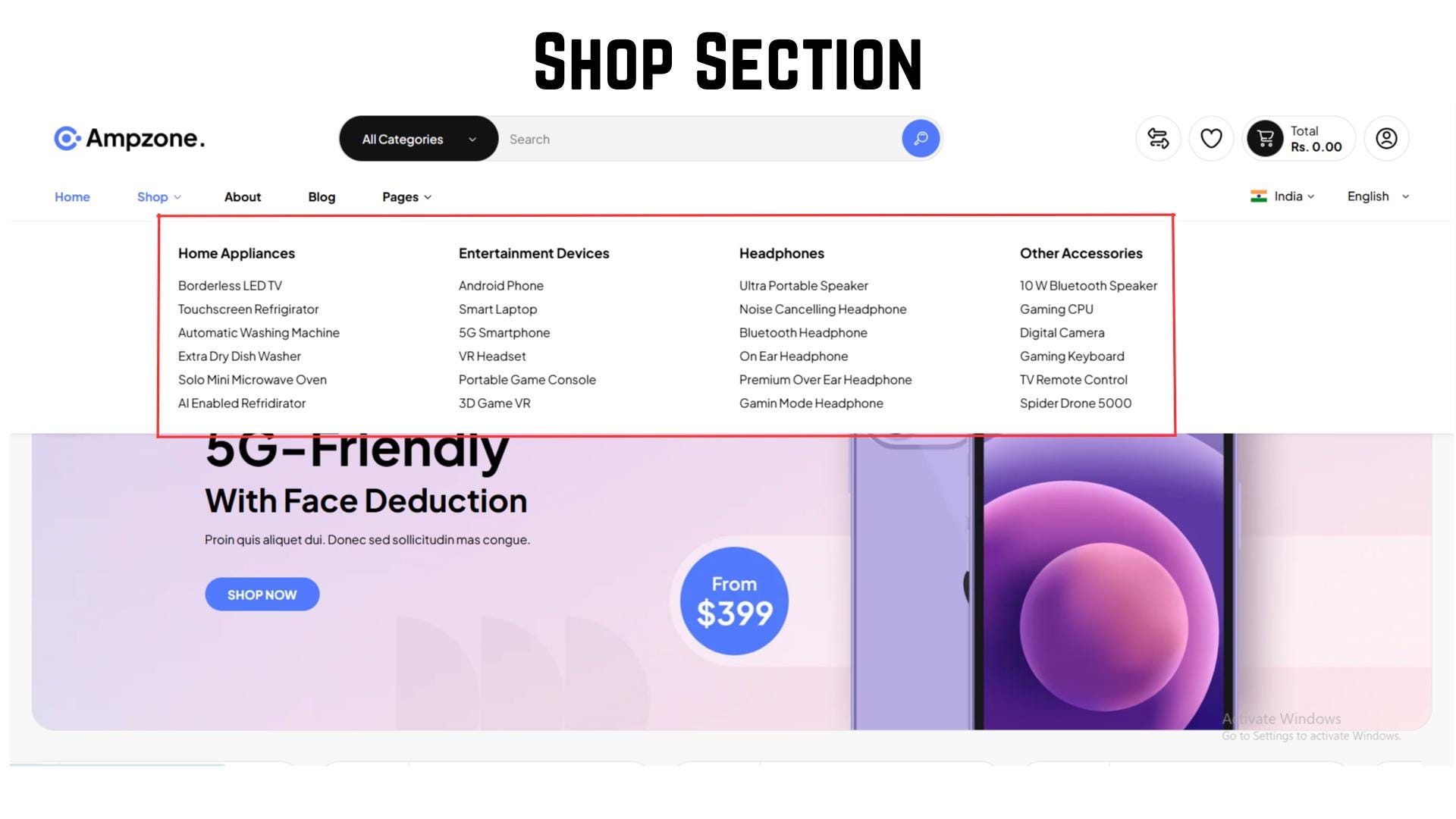 Premium Shopify Template – Electronics & Accessories Store Design, Drag ...