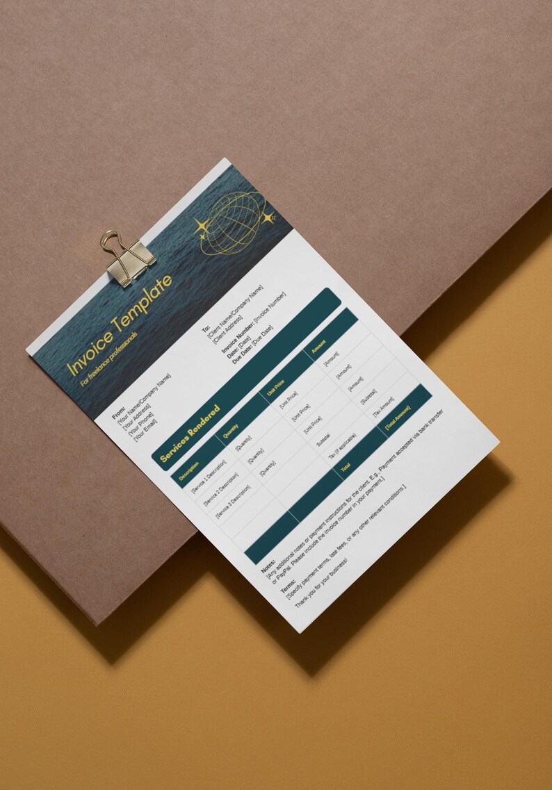 Editable Canva Invoice Template: Professional Business Billing for ...