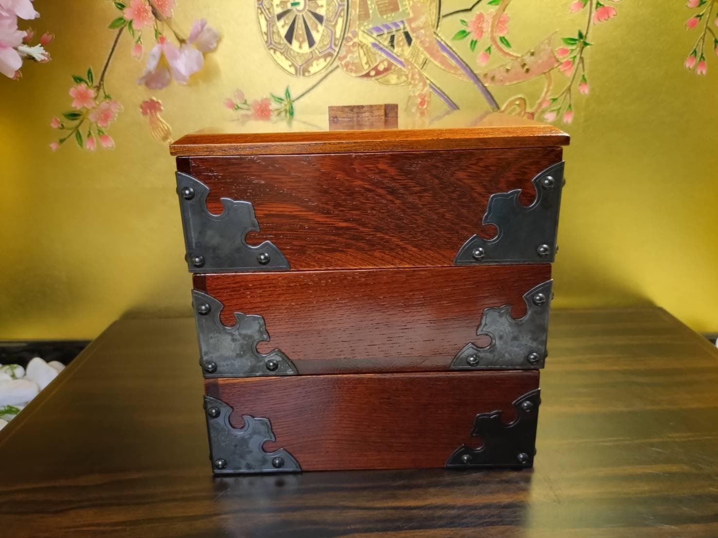 Vintage Japanese Wooden Stacking Box | 1960s Bento-style Decor - Etsy