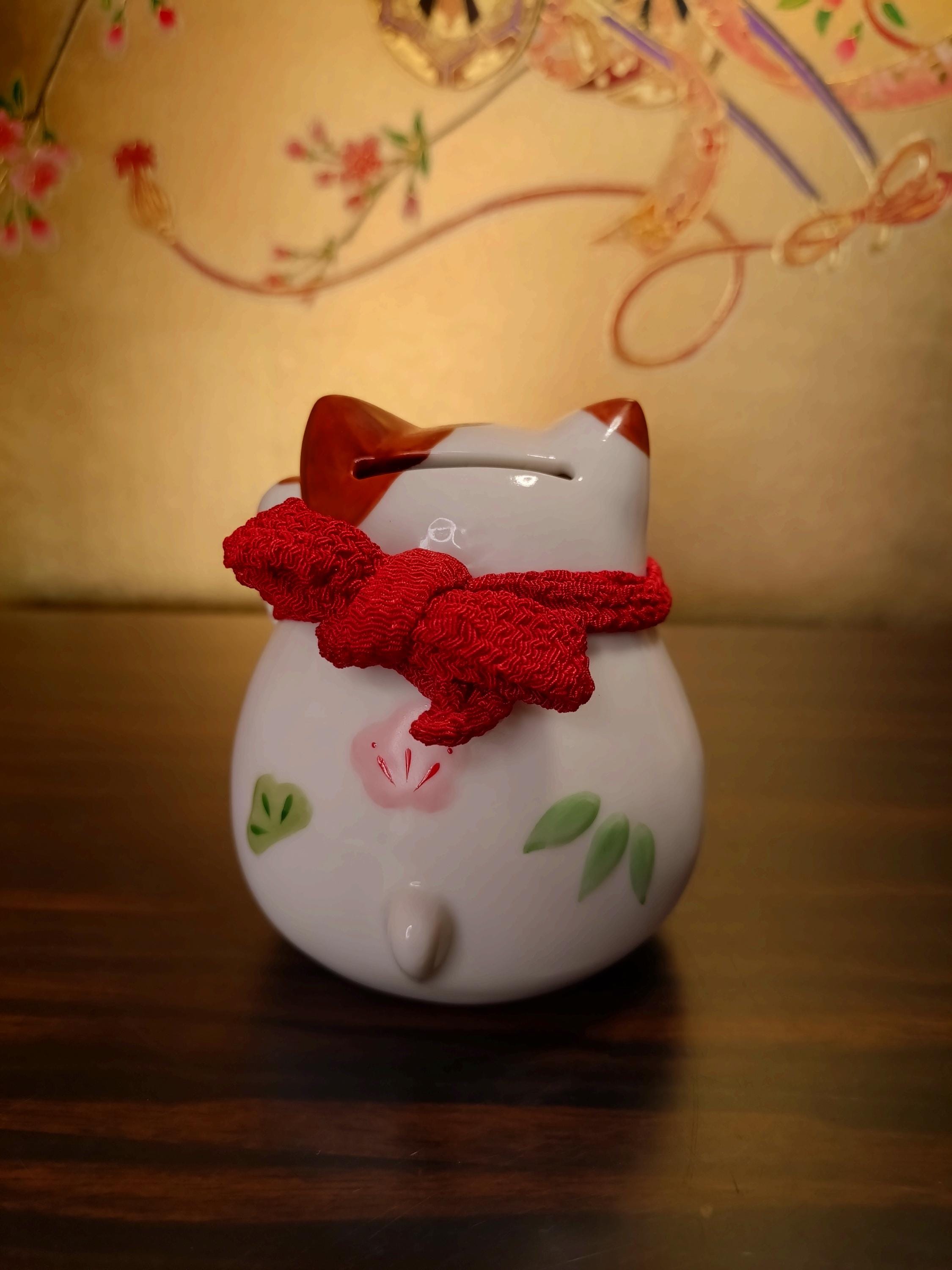 ヴィンテージ招き猫貯金箱：日本の招き猫の置物 - Etsy