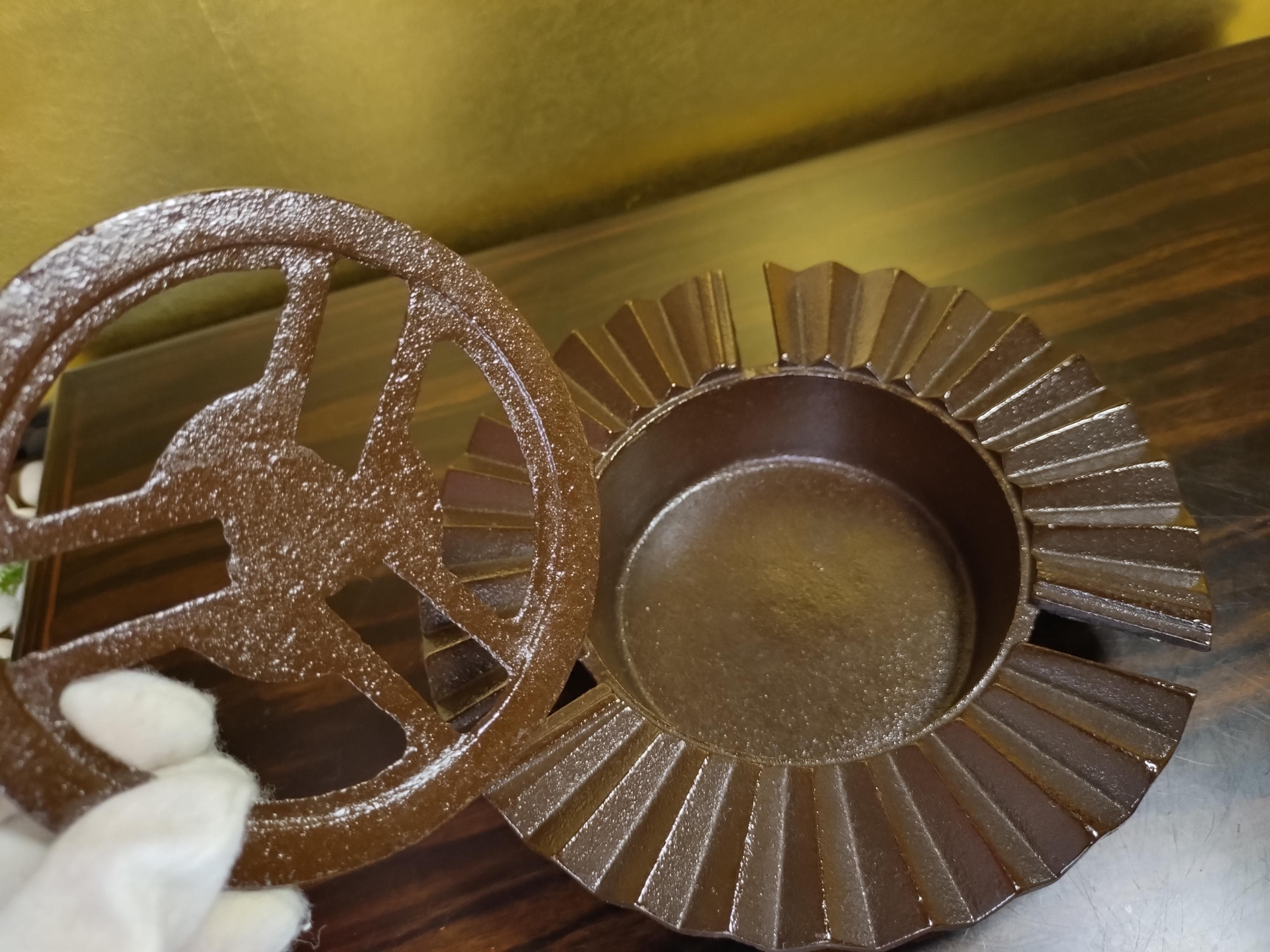 灰皿 Etsy 鋳鉄 日本 南部鉄器風 ヴィンテージ ヴィンテージ南部鋳鉄