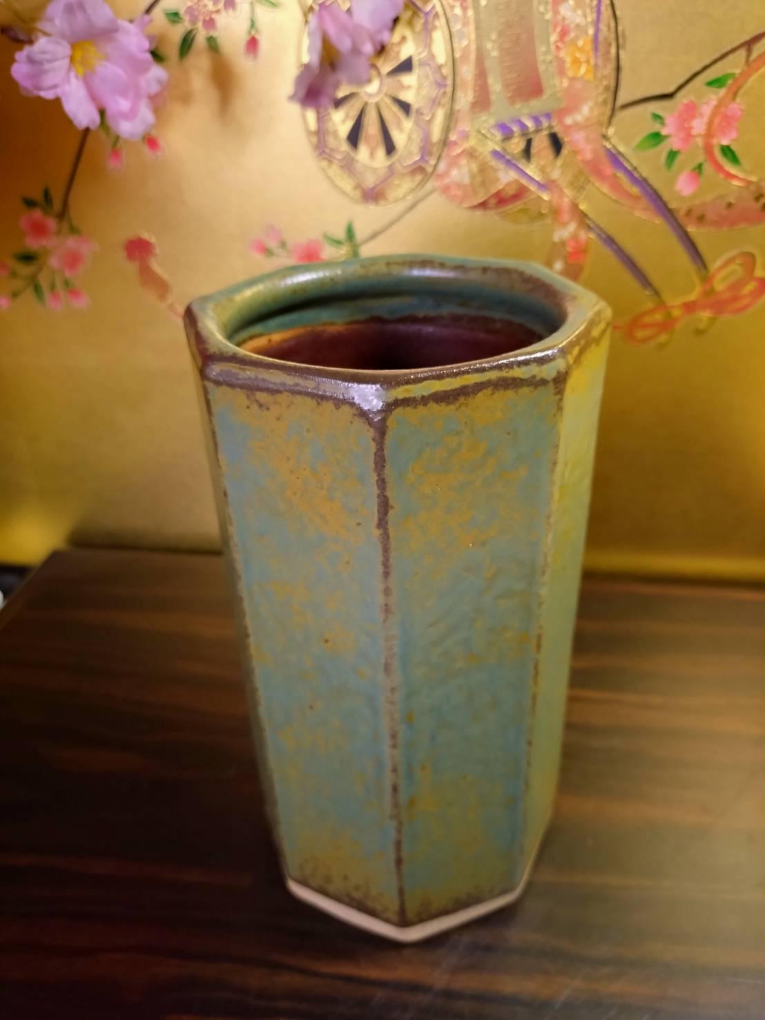 花瓶 益子焼 益子焼｜【益子焼】 花瓶 花器 フラワーベース 高さ13cm 丸く膨らませ