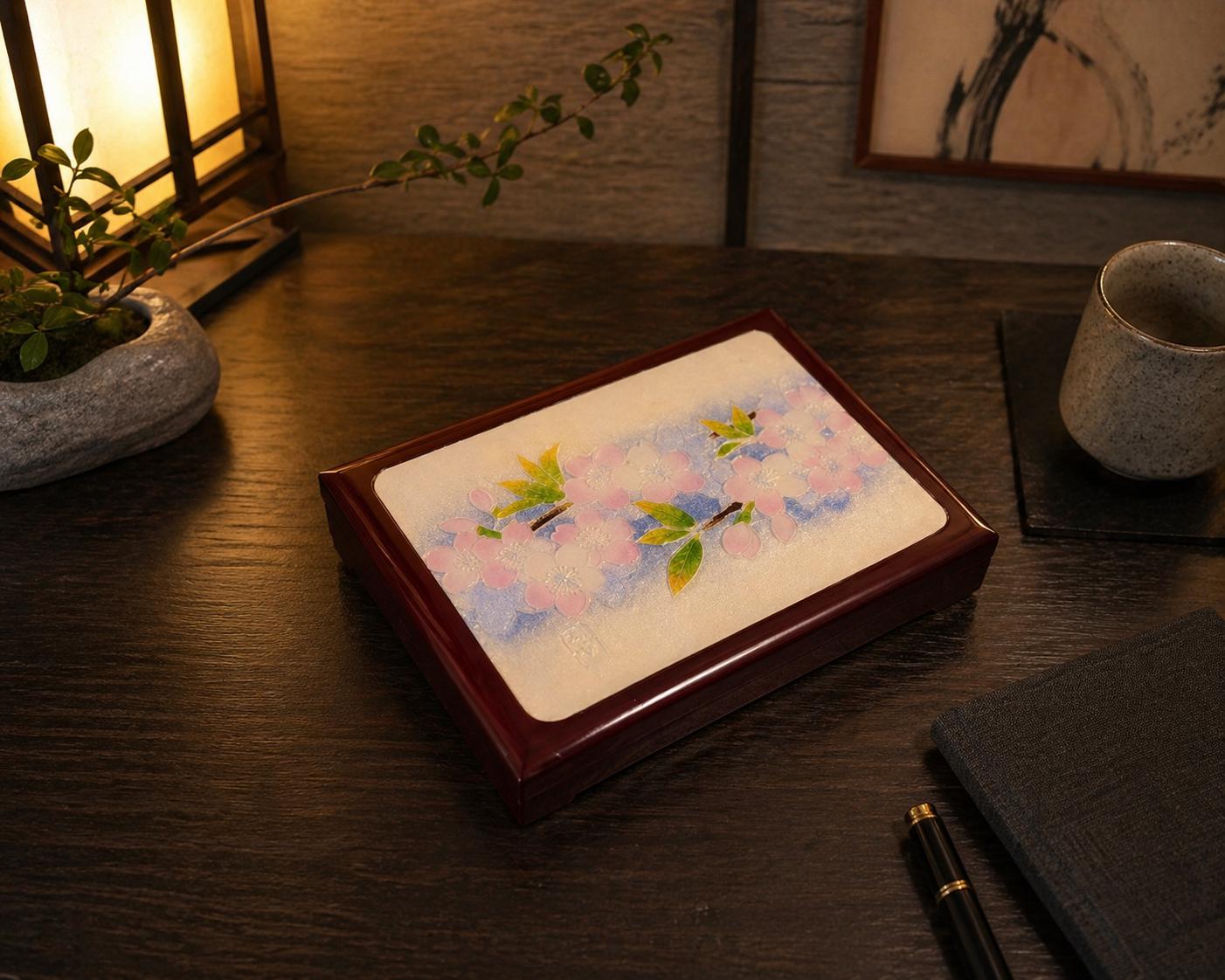 七宝焼　桜　ジュエリーボックス 日本の七宝焼き桜箱：七宝焼きジュエリー＆封蝋ケース - Etsy 日本