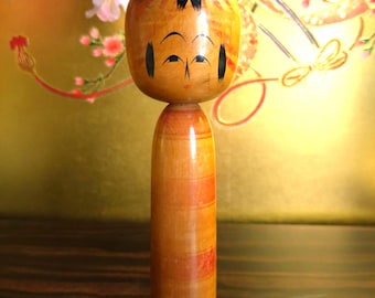 山岸梅吉作のヴィンテージこけし人形：竹細工の木製置物 - Etsy 日本