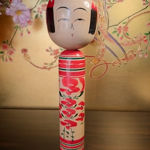 Amazon.co.jp: こけし 京美人 赤い着物 コケシ 人形 創作こけし