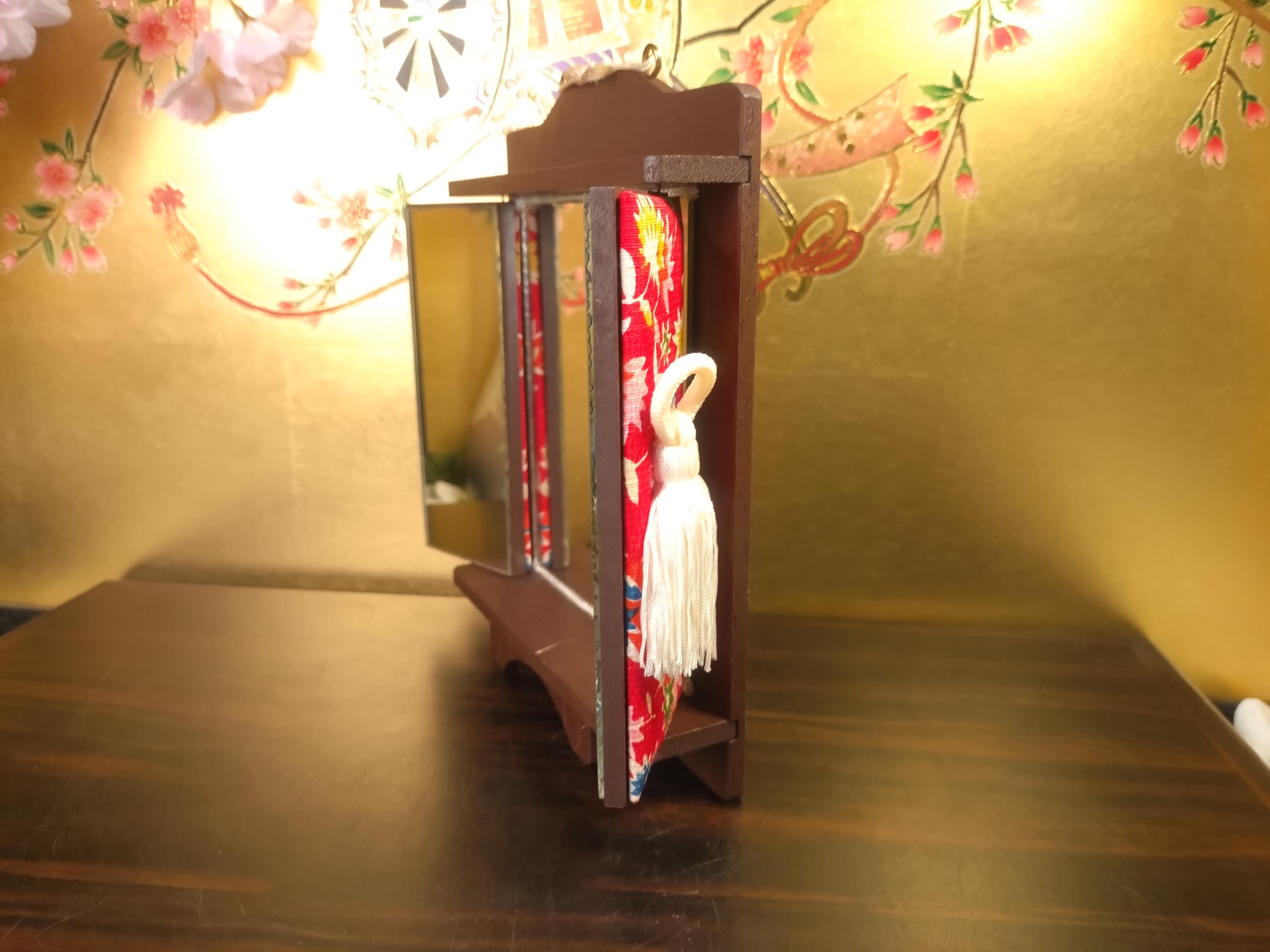 Vintage Japanese Three-panel Mirror 1970s Showa Folding Vanity