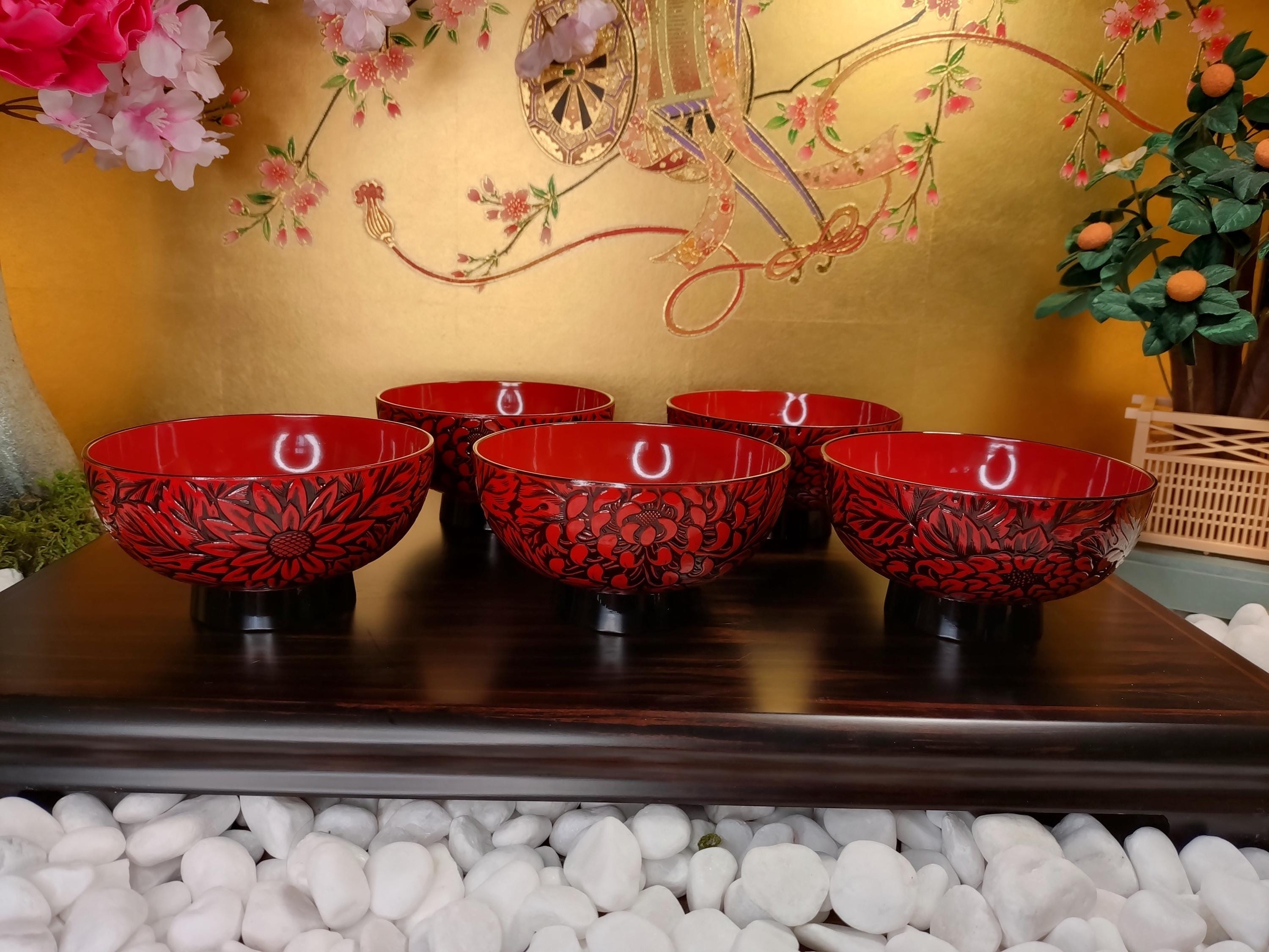 赤い漆器 深皿 漢字装飾 Takumi Japan 暮らしを彩る匠の逸品