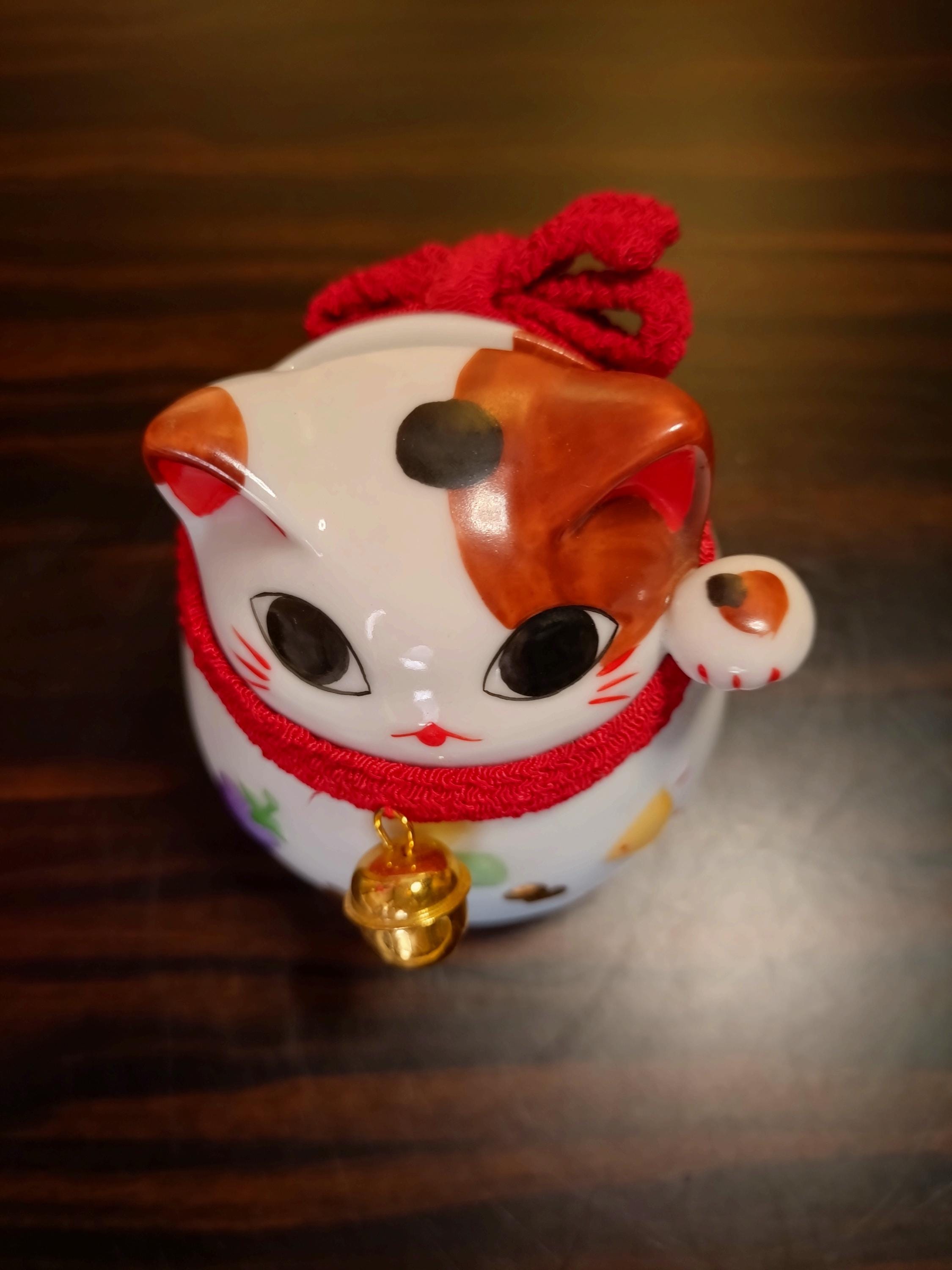 ヴィンテージ招き猫貯金箱：日本の招き猫の置物 - Etsy