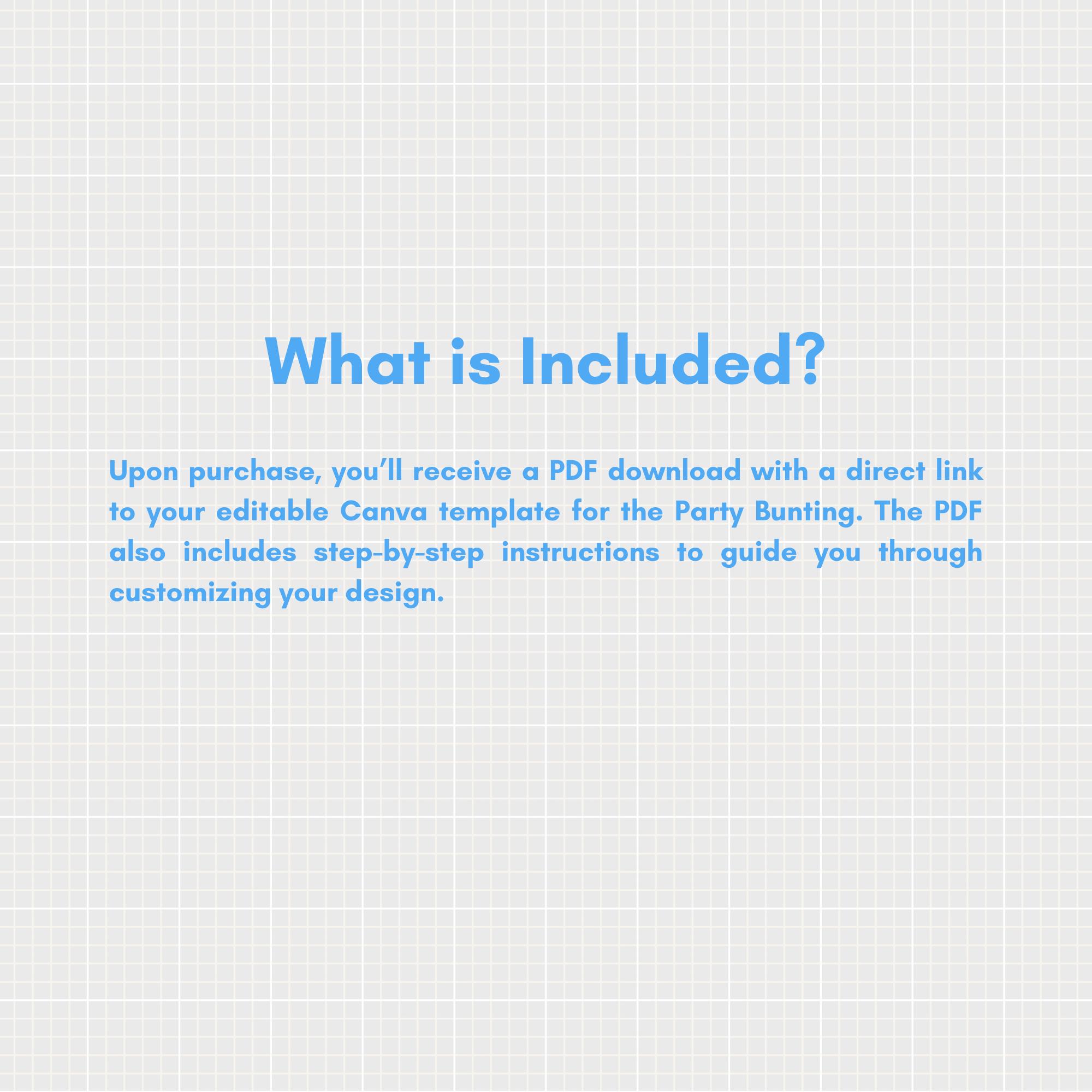 Editable Party Flags DIY Party Bunting Template | A4 Printable Banner Flags (canva Editable ...