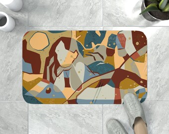 Tapis de bain Beach by GabbyToon en mousse à mémoire de forme