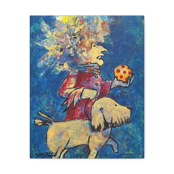 Canvas Gallery Wraps Print of Original painting Fetch