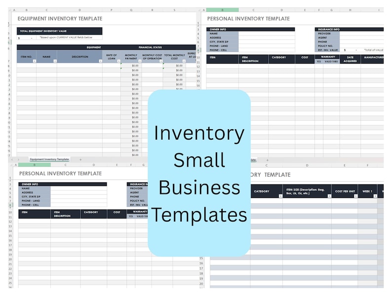 Inventory Excel Template | Stock & Inventory Management Spreadsheet - Etsy