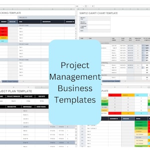 Peut inclure: Un ensemble de modèles de gestion de projet pour les entreprises. Les modèles sont au format tableur et comprennent un modèle de suivi de projet, un modèle de diagramme de Gantt simple et un modèle de plan de projet agile.
