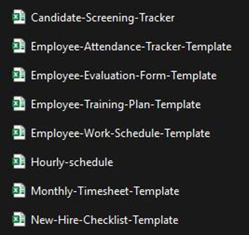 Human Resource Excel Template | Employee Management & HR Tracker - Etsy