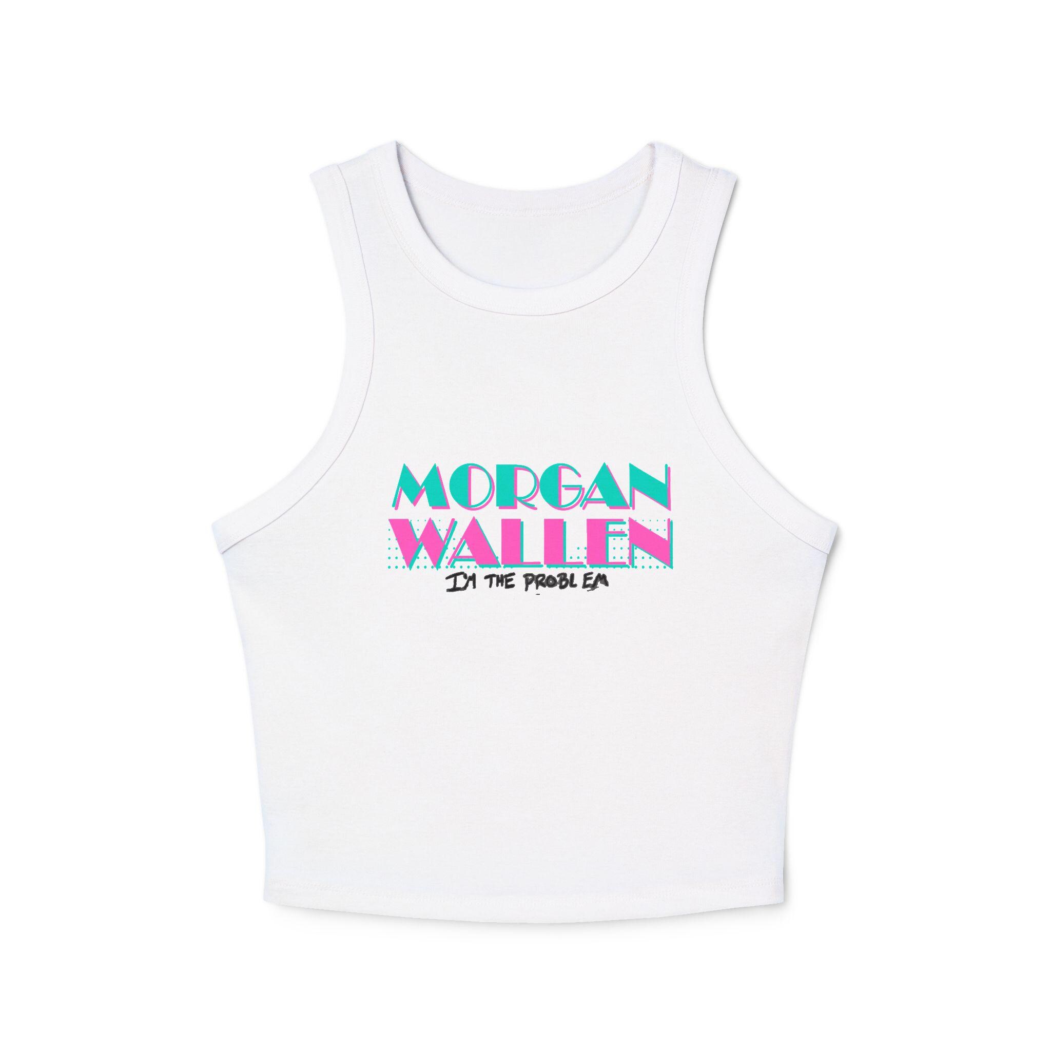 Women's Morgan Wallen Miami I'm The Problem Crop Tank,morgan wallen tank top, morgan wallen, im the problem, miami, morgan wallen miami
