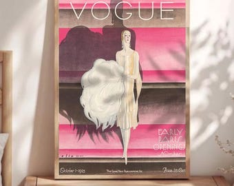 affiche Vogue vintage - octobre 1925 - téléchargement numérique - art mural imprimable - décoration d'intérieur mode vintage