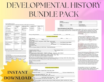 Social Developmental History, Questionnaire, Psychosocial History, School Social Work, Special Education
