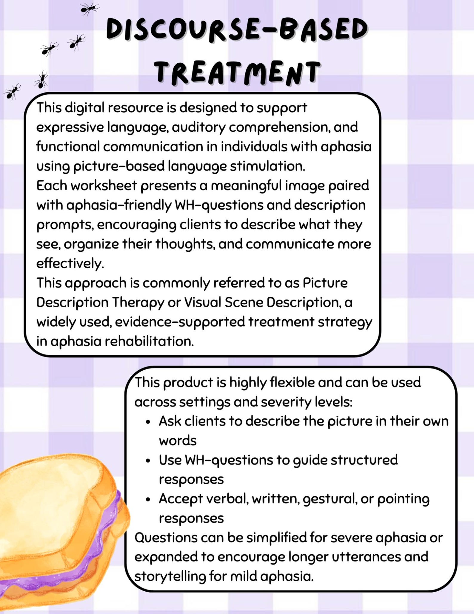 Aphasia Picture Description Worksheets | Visual Scene Therapy (digital ...