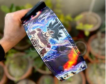 Cintura da palestra in pelle con personaggio anime: cintura a leva per sollevamento pesi