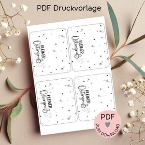 File digitale, modello di stampa PDF per patta della borsa "Piccolo saluto pasquale", ad esempio per creare piccoli regali per Pasqua, - altro nello shop!