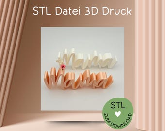 File di stampa 3D Festa della mamma, STL, lettering MAMA, ad esempio Festa della mamma, compleanno, Pasqua, Natale, file di stampa 3D Mamma, stampa 3D Mamma