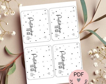 Digital file, PDF print template bag flap &quot;Pustekuchen to go&quot;, e.g. for creating small gifts, birthdays, -more in the shop!