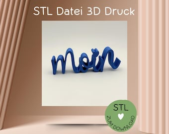 3D print file "Moin", STL, lettering "MOIN", maritime decor, sea, nautical etc., 3D print file nautical, 3D print "Moin", more in the shop
