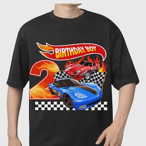 Hot Wheels 2nd Birthday Boy, Car Theme Birthday, Second Birthday Outfit, Birthday Gift, Cute Toddler Shirt, Digital Download, PNG File