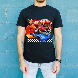 Hot Wheels Autos Geburtstagskind 6th | Racing Birthday Boy PNG, Sublimationsdesign, Sofortiger Download, Digitale Datei, Digitaler Download, PNG Datei